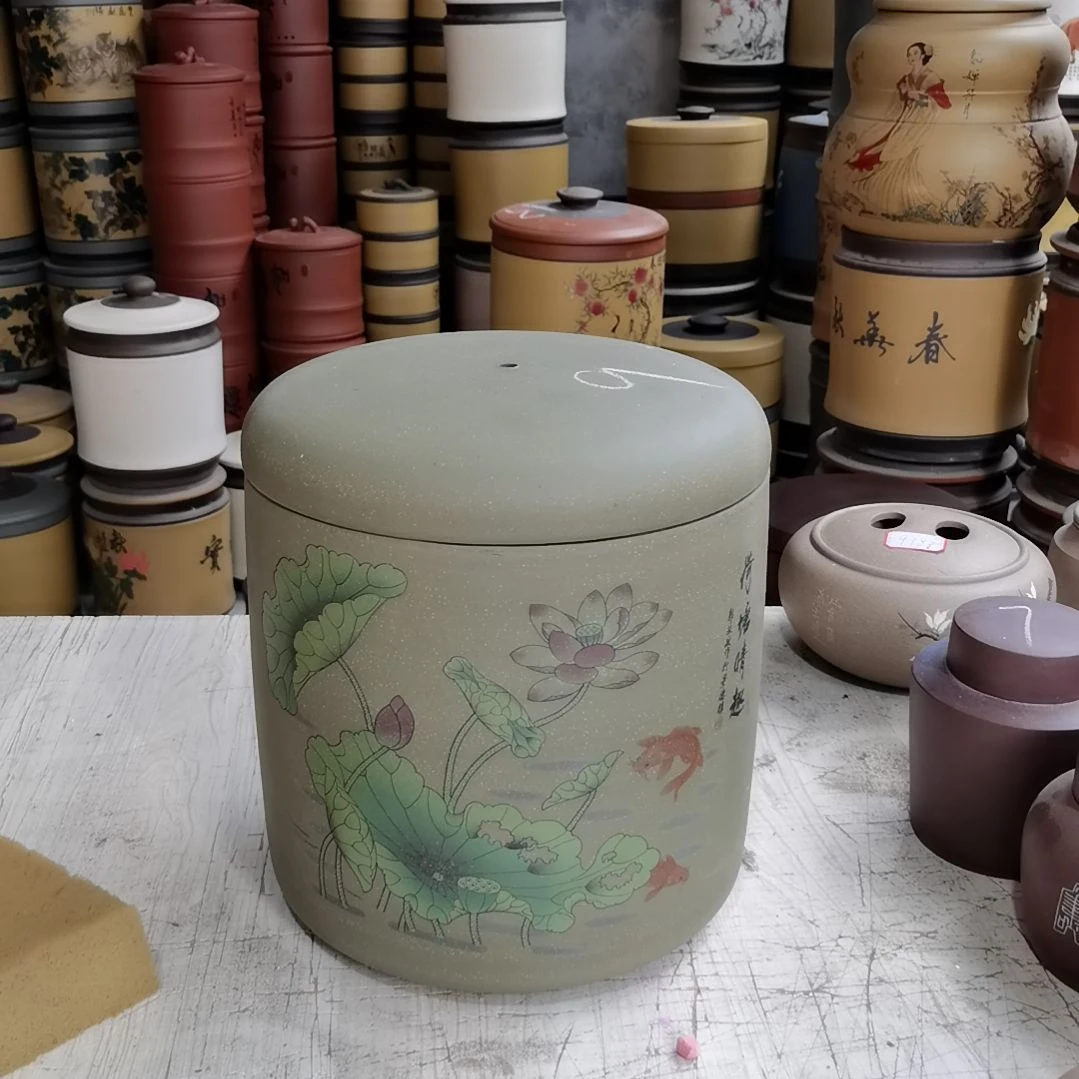 紫砂茶叶罐八饼装茶叶罐9