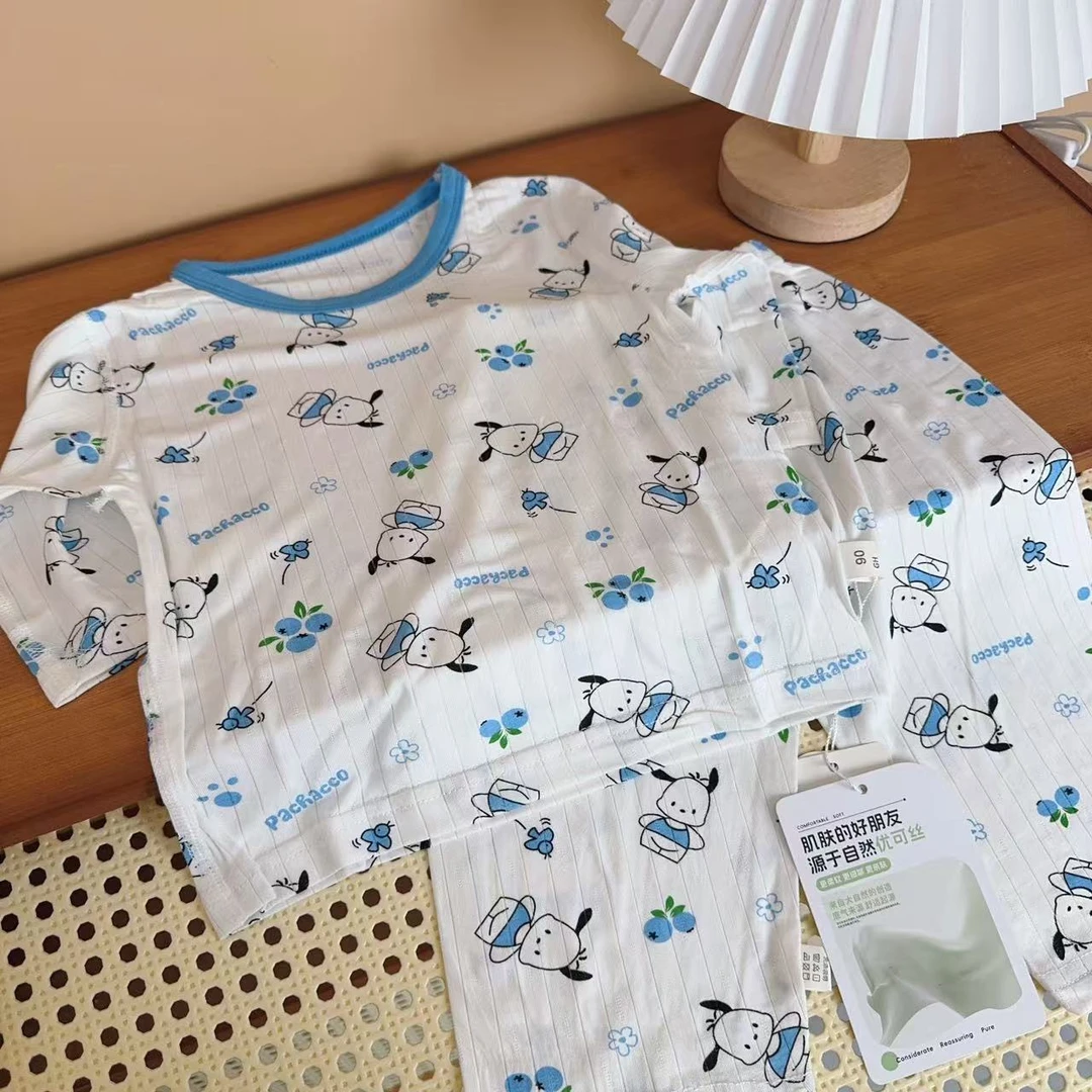 小嘀嗒  儿童夏款莫代尔七分袖空调服套装（实物以直播间展示为准）