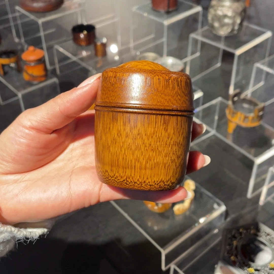 紫砂茶道竹节茶叶罐