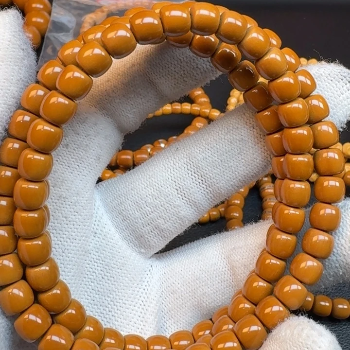 橄榄核手串/手链6.7老挝核尖极限弧108无白