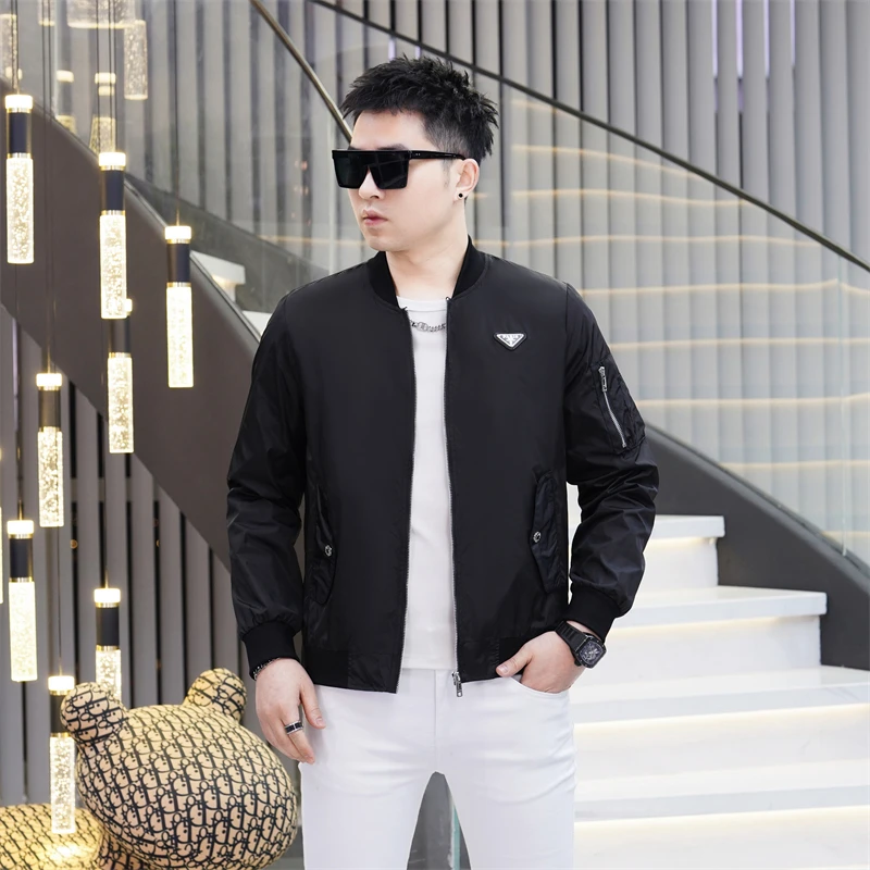 CATIA SELI时尚立领侧口袋拉链夹克男士2025秋季新款简约百搭上衣