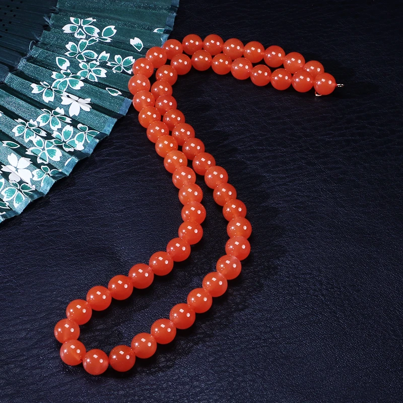 滴水洞18k杨柳南红项链-多样性发其一