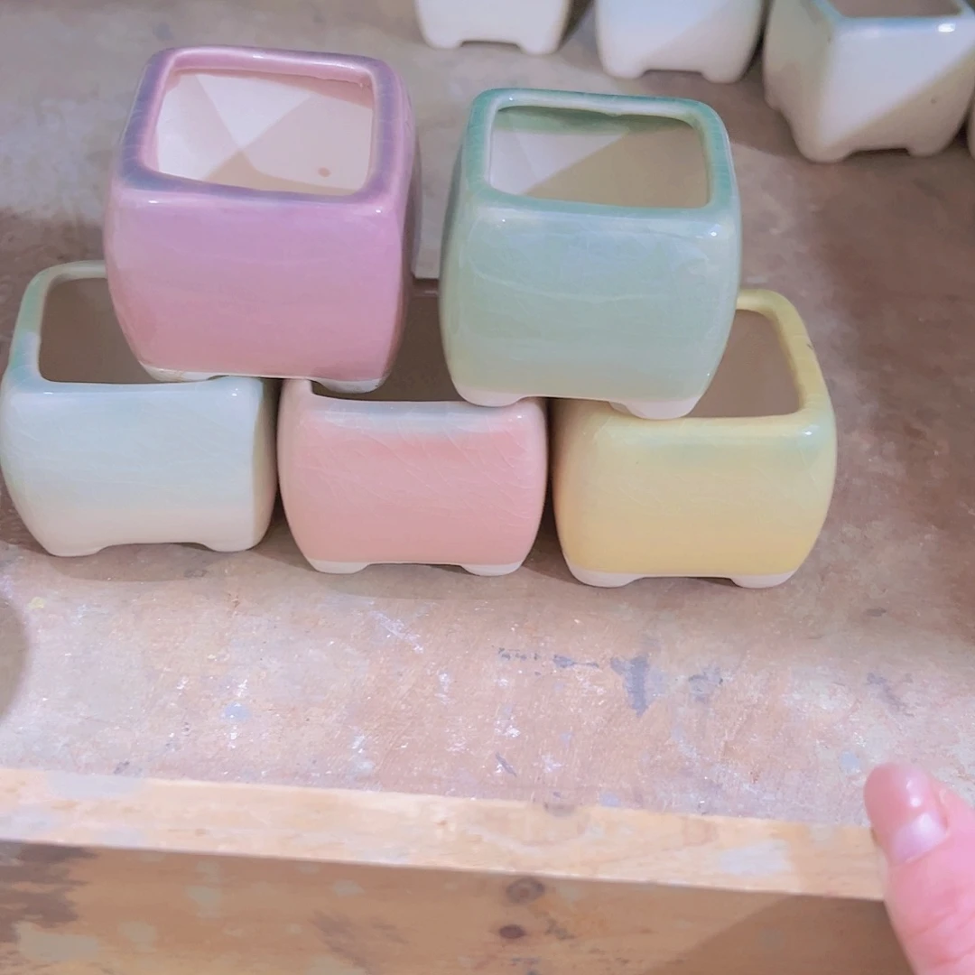 红陶陶瓷花盆当场满12包邮