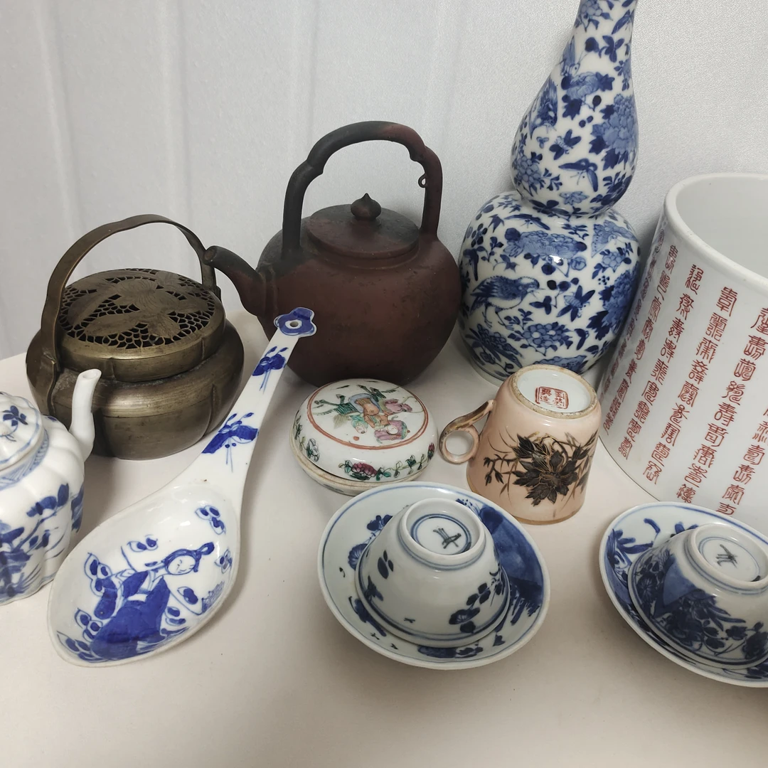 柴砂壶，葫芦瓶，万寿笔海，等各种收藏品