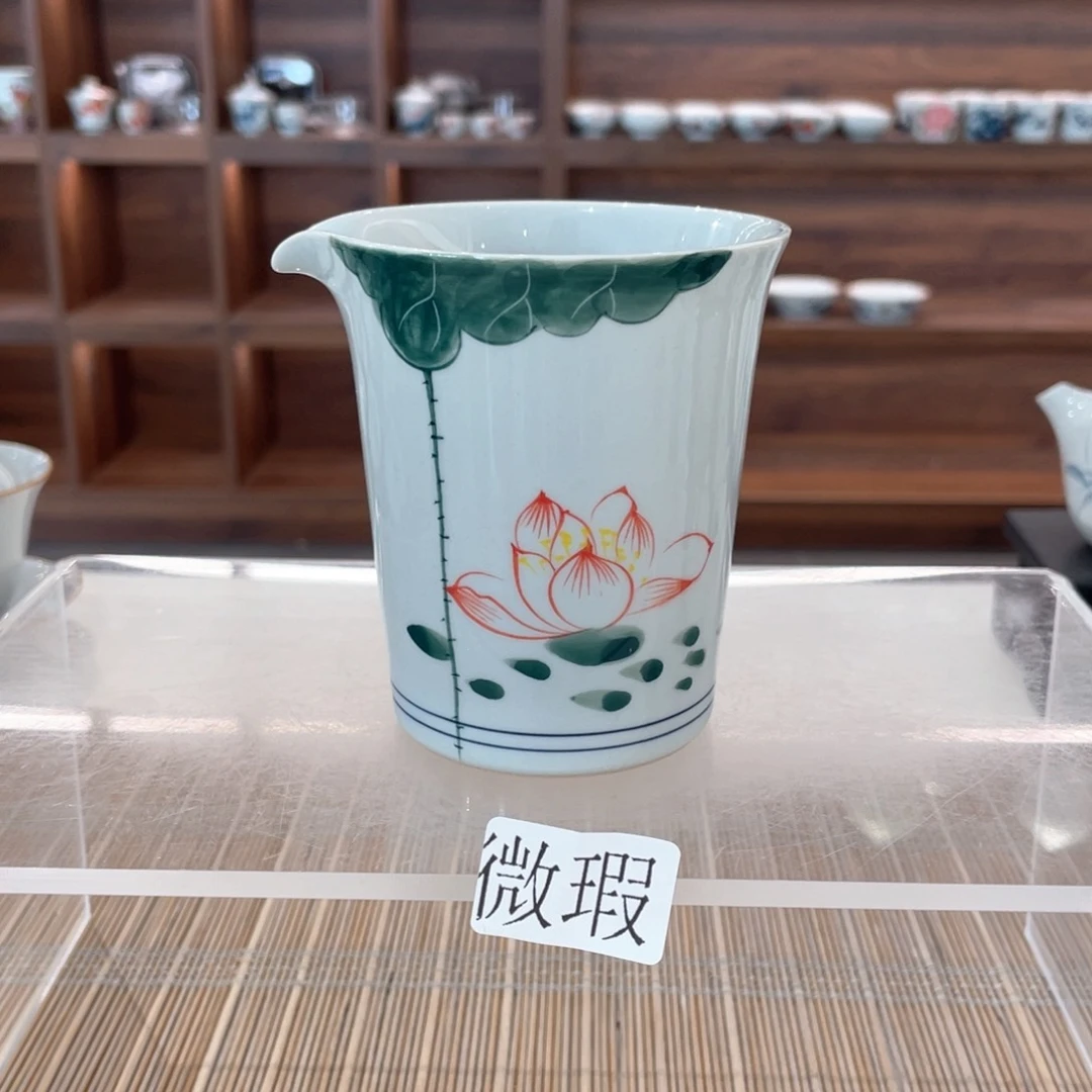 釉下手绘茶具微瑕