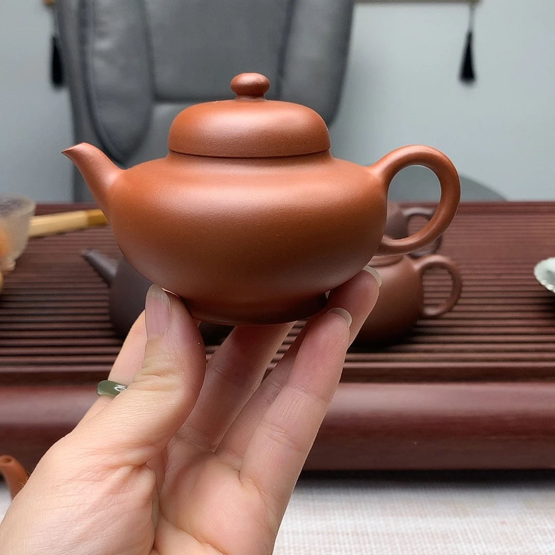 紫砂茶壶小红泥华颖壶