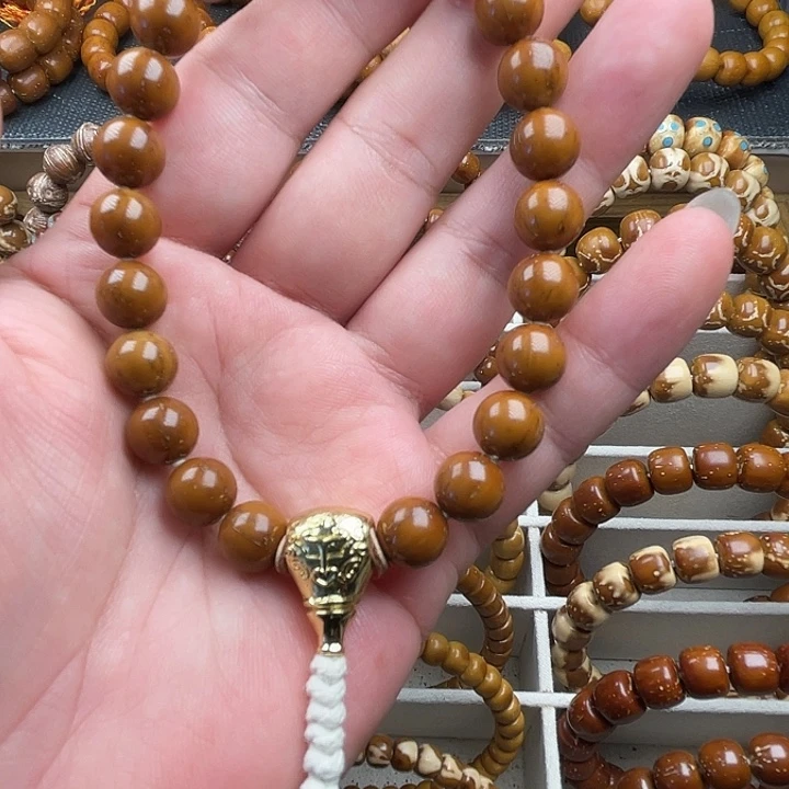 蓝***刻手串紫金鼠紫金鼠实心圆珠手串