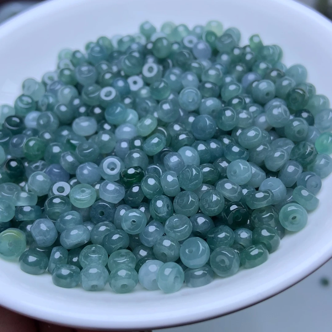 未镶嵌手链翡翠卡3乘5冰蓝水算盘100个