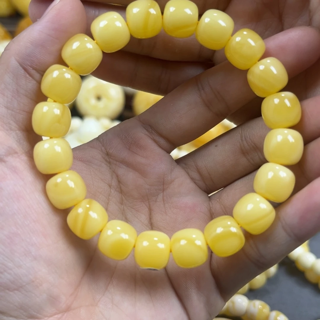 琥珀未镶嵌手串同料老邢手串11.1mm