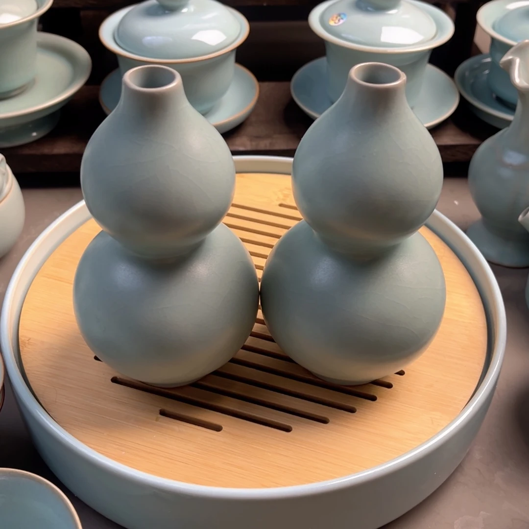 瓷原矿仿古釉葫芦摆件遐