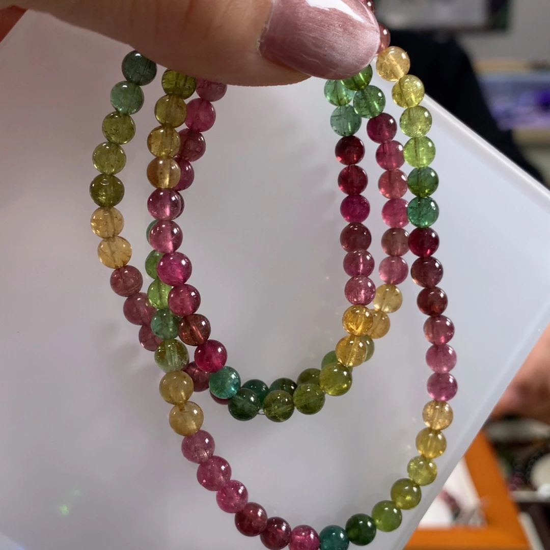 碧玺手链未镶嵌5毫米左右