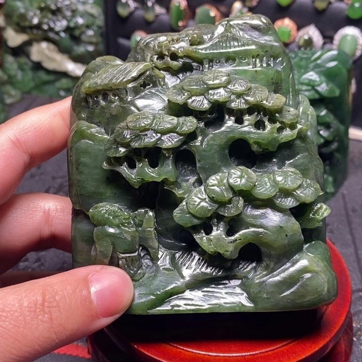 和田玉未镶嵌摆件