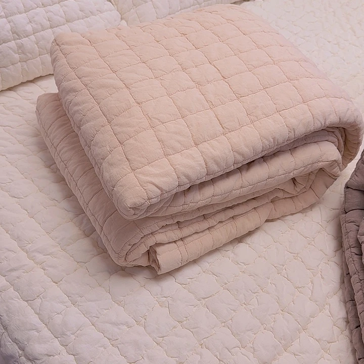 棉黄油米床盖三件套200×230