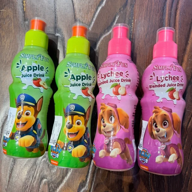 进口儿童果汁,汪汪队苹果/荔枝/芒果味苹果汁