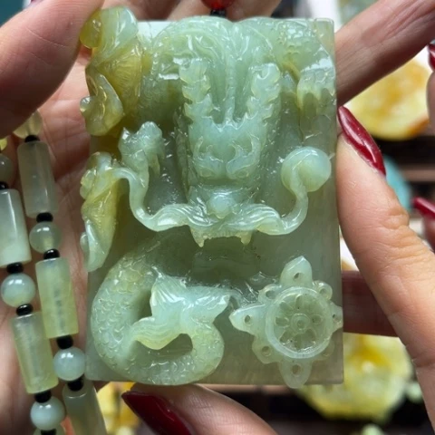 岫玉挂件未镶嵌挂件