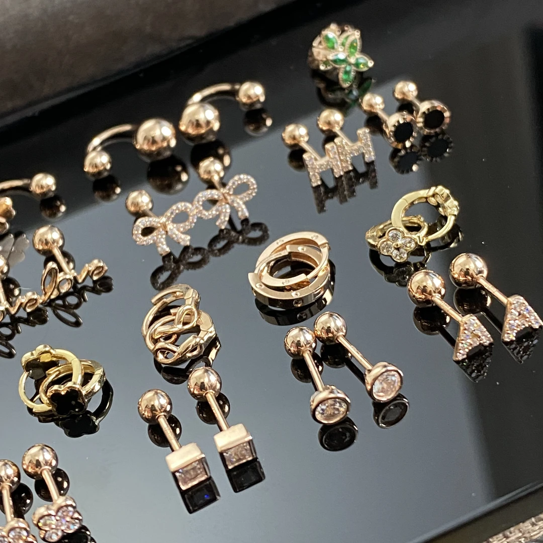 新品/双12/18k耳钉 耳圈 耳骨