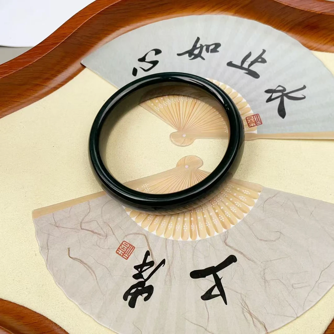 AA和田玉塔青墨绿老油绿手镯 多样性发货拍一单发一个