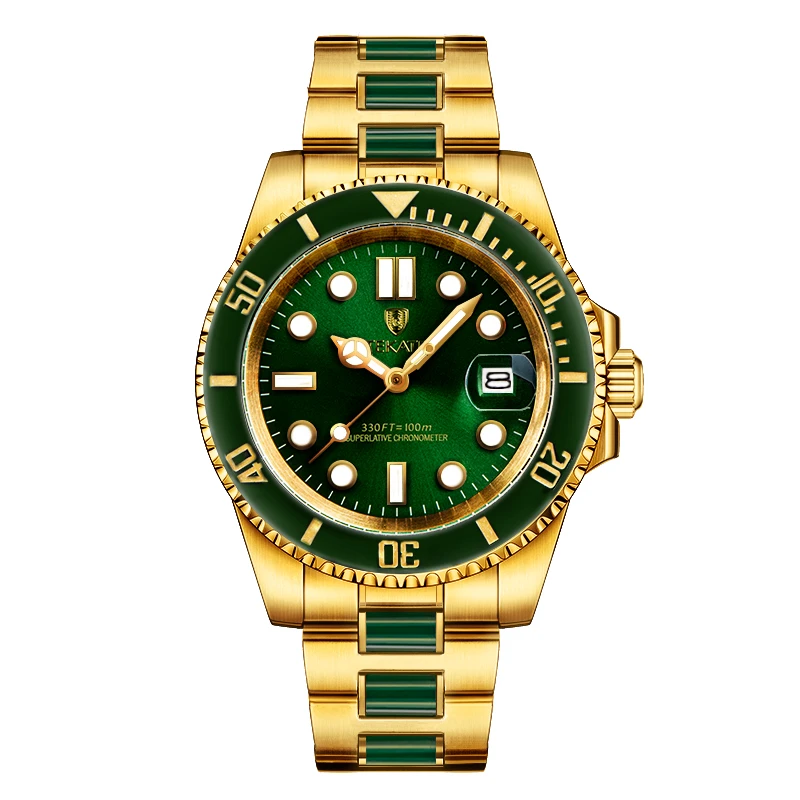 【潜航者格林尼治】时尚男士 机械 镀金腕表8