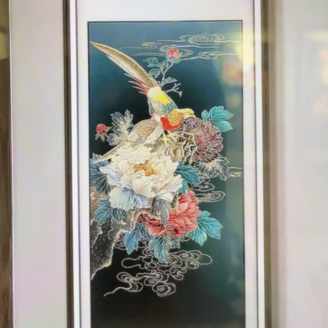 带灯款牡丹金鸡金鸡牡丹