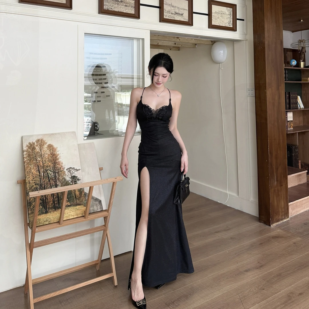 纯欲吊带成人礼礼服女装高端2025新款包臀裙跨年穿搭晚宴场合女装