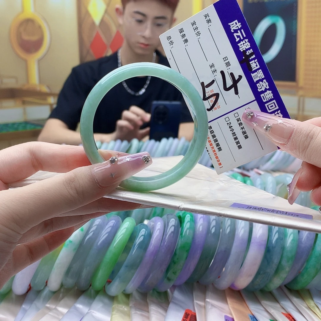 翡翠未镶嵌手镯op