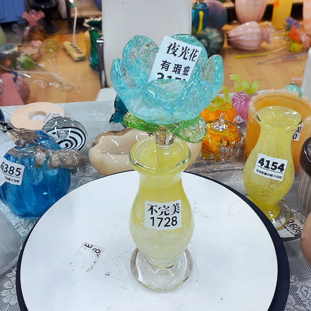 3179夜光花瑕1728瓶不完美 家悦琉璃花瓶摆件