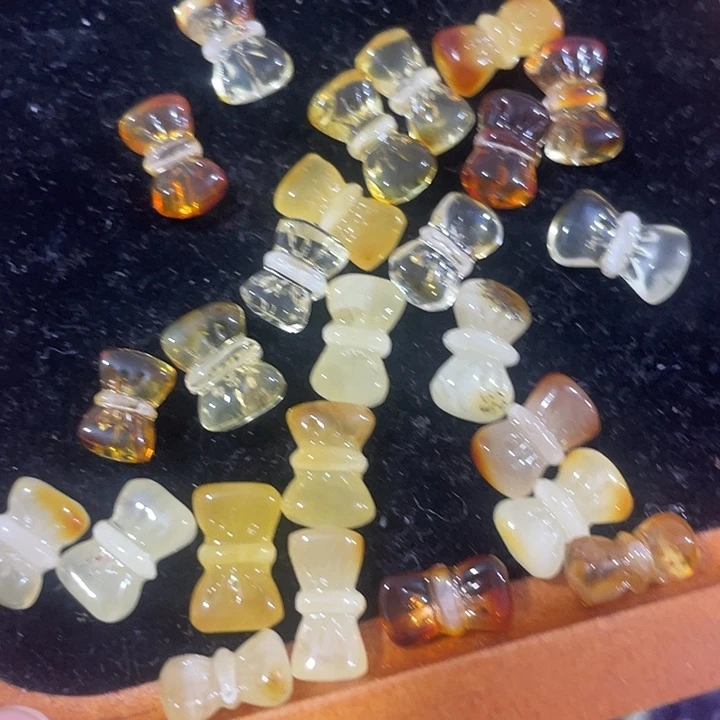 合金玛瑙/玉髓珠宝半成品一个大号蜜蜡蝴蝶结福利