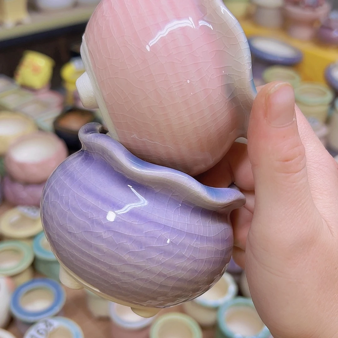 红陶陶瓷花盆当场满12包邮