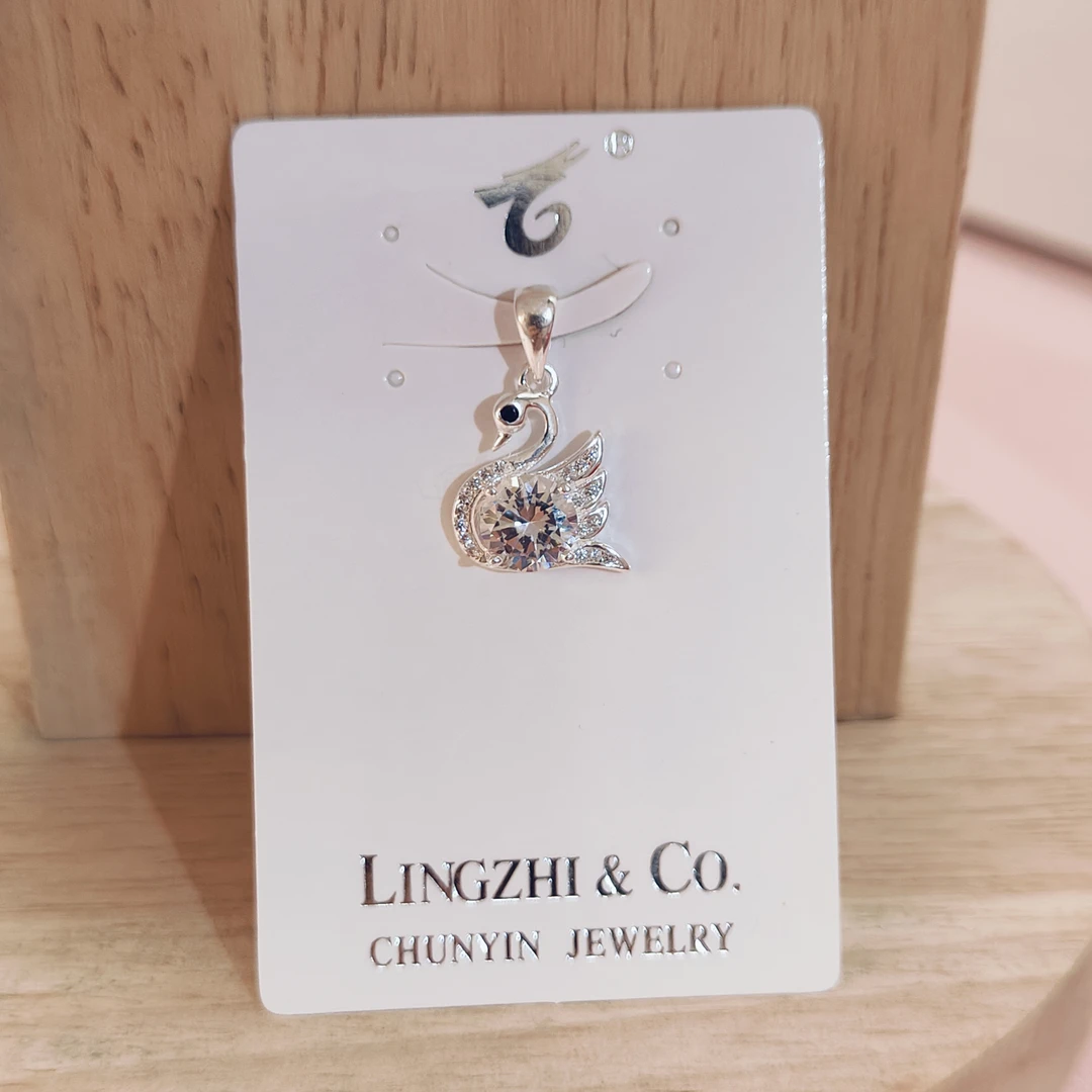吊坠足银 足银990天鹅吊坠女生吊坠