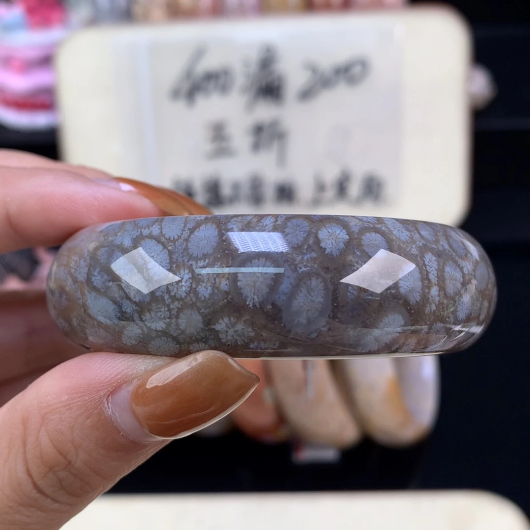 硅化珊瑚（珊瑚玉）未镶嵌颈饰五折手镯52.1口（39号）