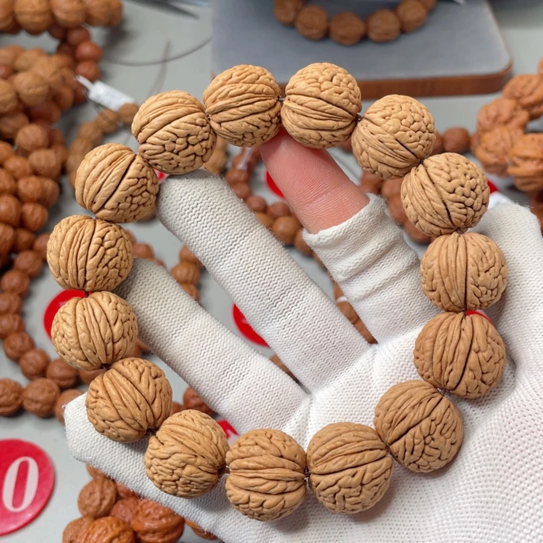 文玩核桃手串22mm龙鳞恭喜九桃核