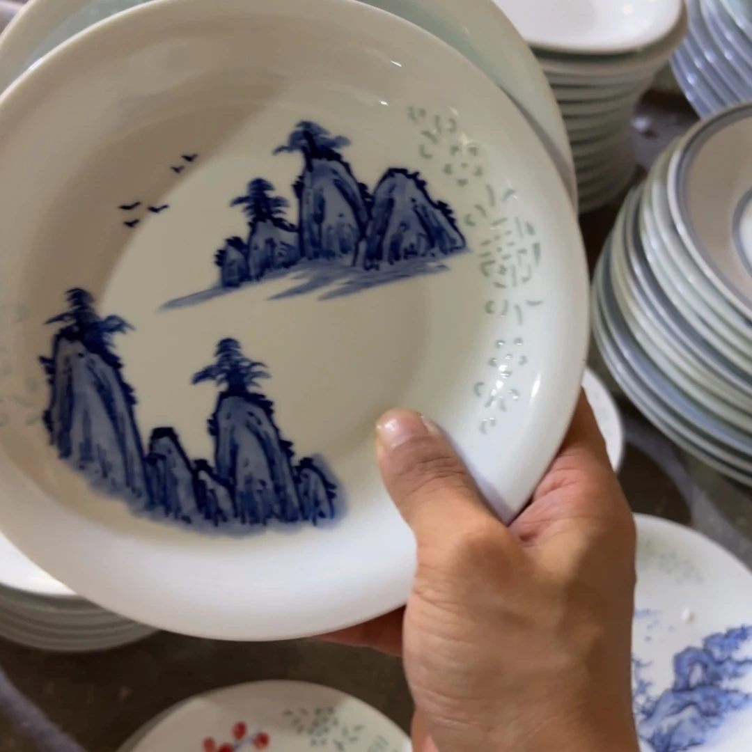 玉瓷景德镇陶瓷骨碟两只微瑕