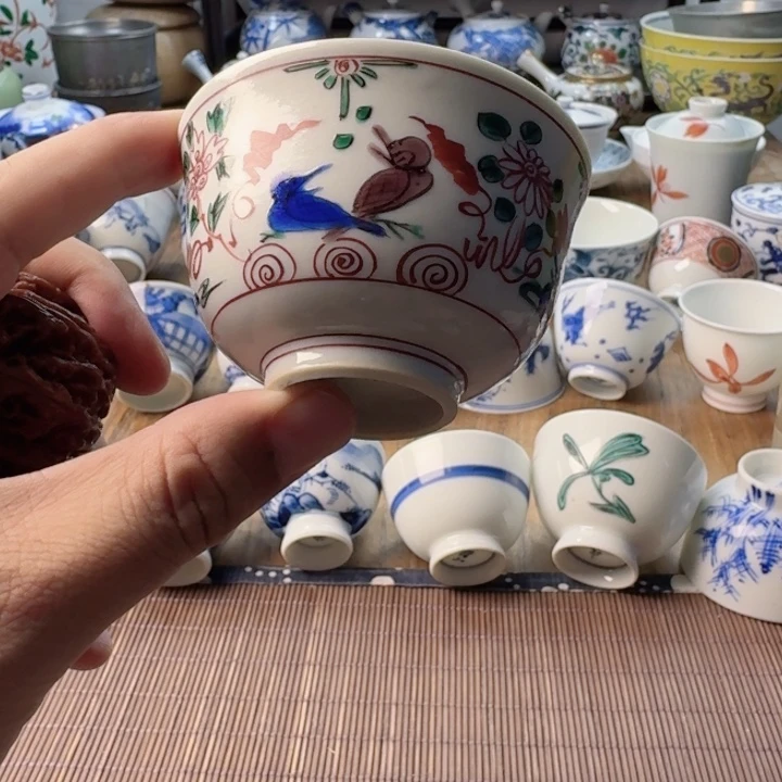 青花瓷器杯子茶具