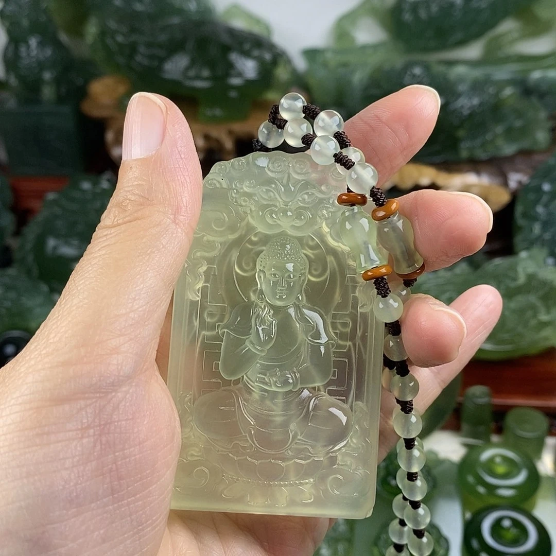 岫玉未镶嵌挂件同*挂件