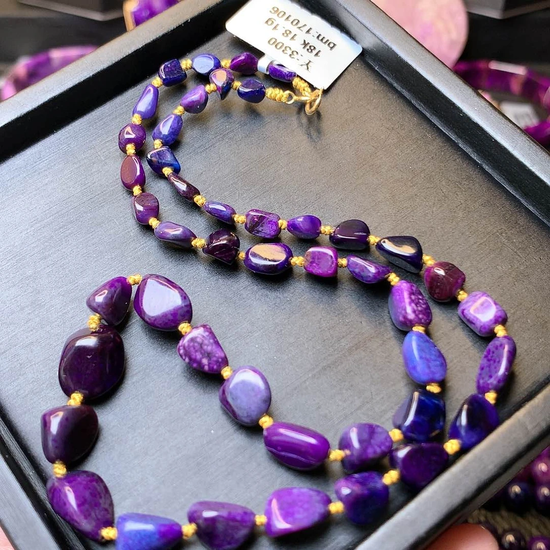 苏纪石（舒俱来）项链18K金镶嵌