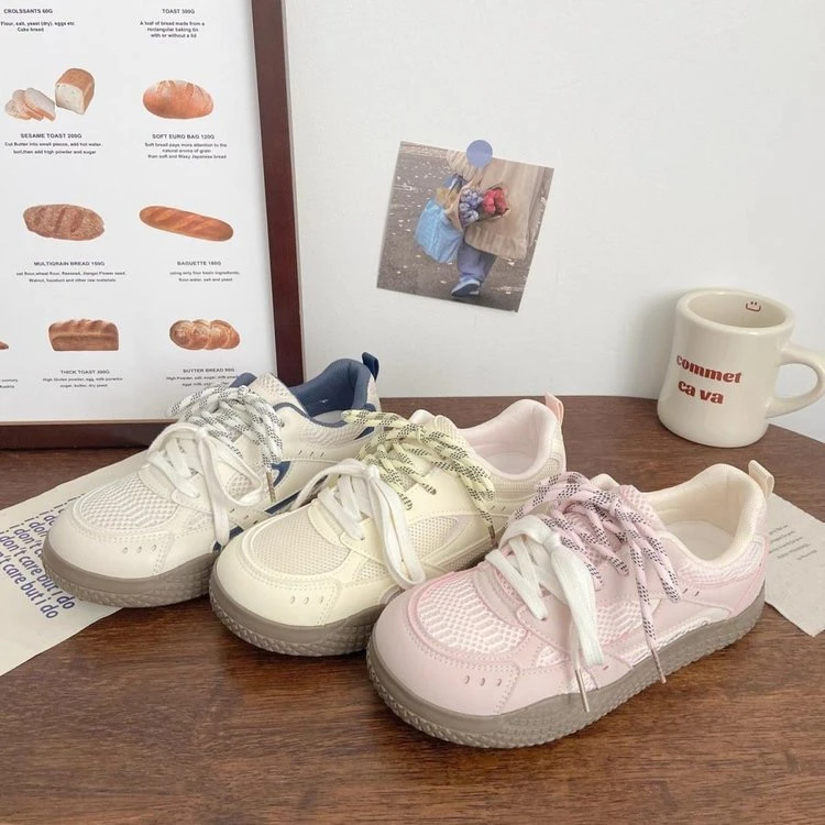 复古女2025新款厚底夏季日常网面休闲德训鞋百搭鞋学生运动鞋鞋子