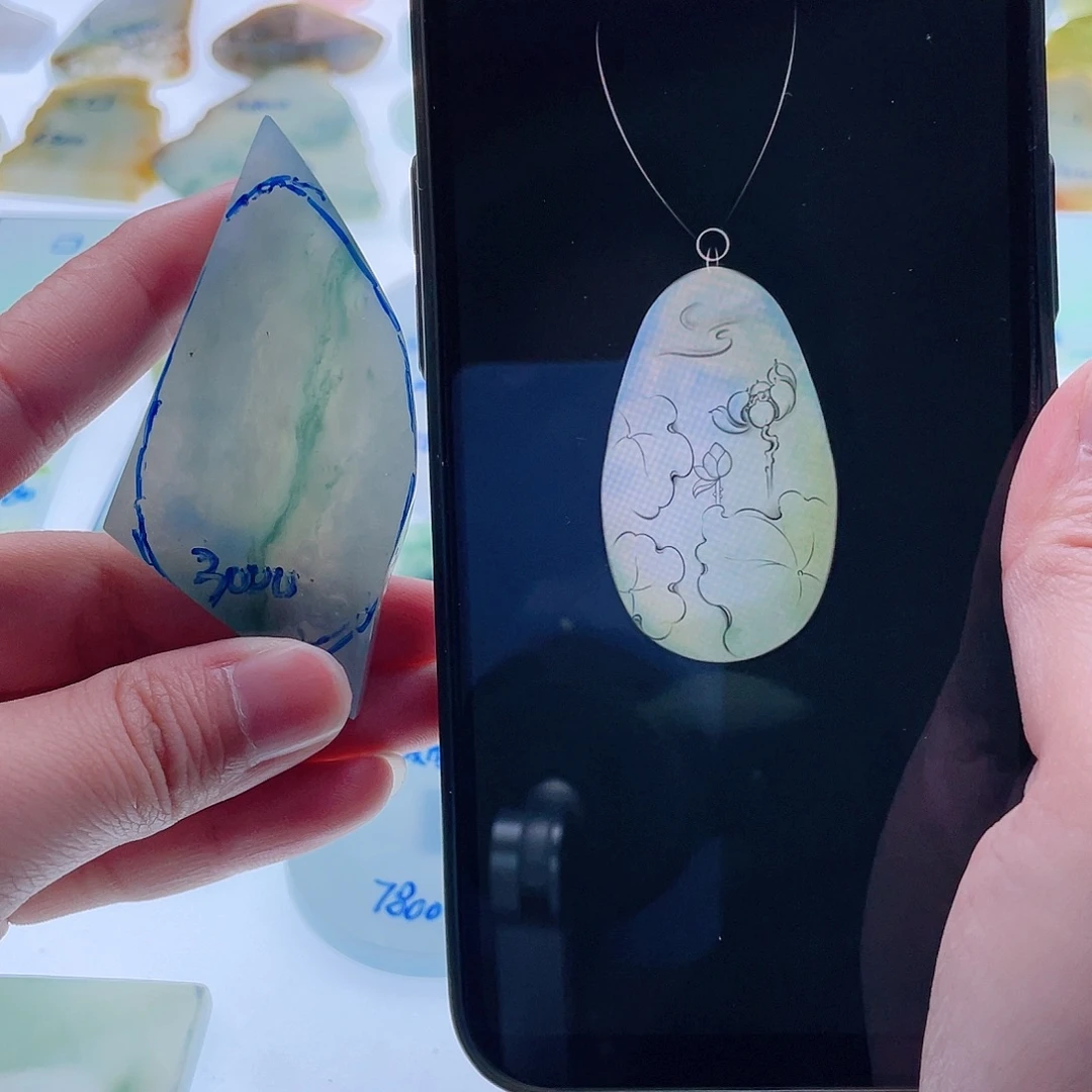 定制翡翠未镶嵌天然翡翠包工