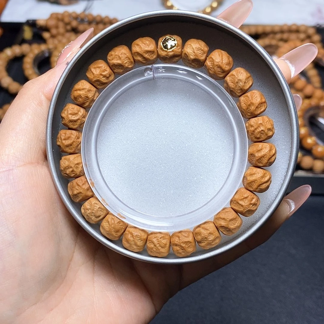 猴头核桃手串金标观山无相尺寸10左右全品单号165号