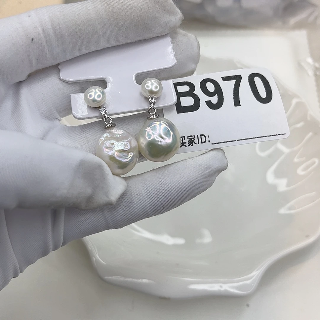 耳饰合金淡水珍珠