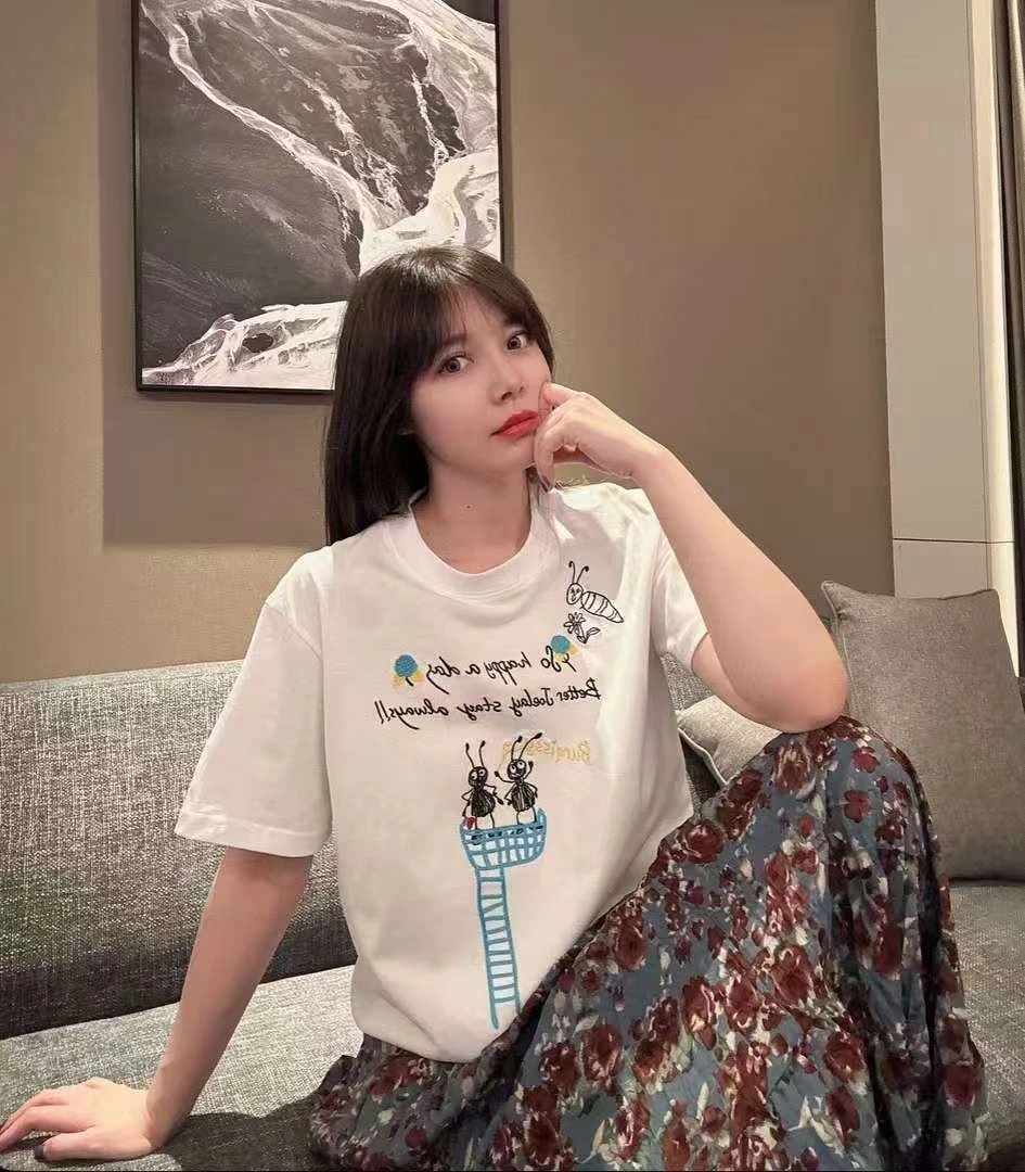 BETTER JOELAY -中版【小蚂蚁】时尚可爱百搭微宽松短袖T恤Z0704