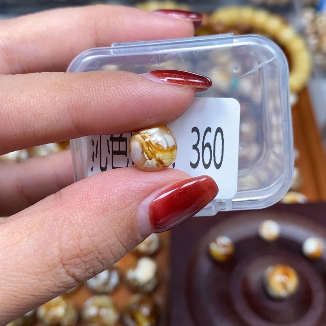 把件猴头核桃沁色圆珠老型360