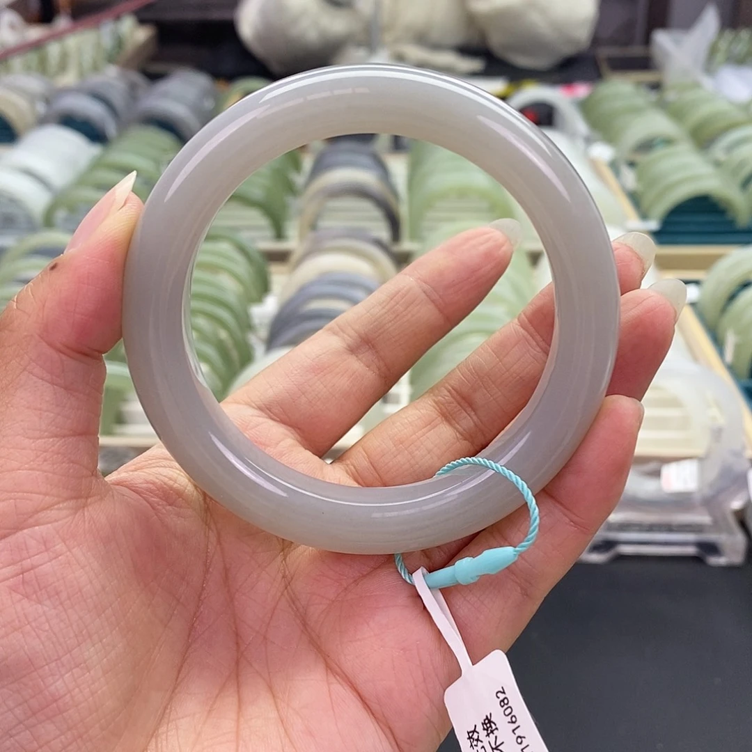 有***！和田玉未镶嵌珠宝奇石和田玉手镯58