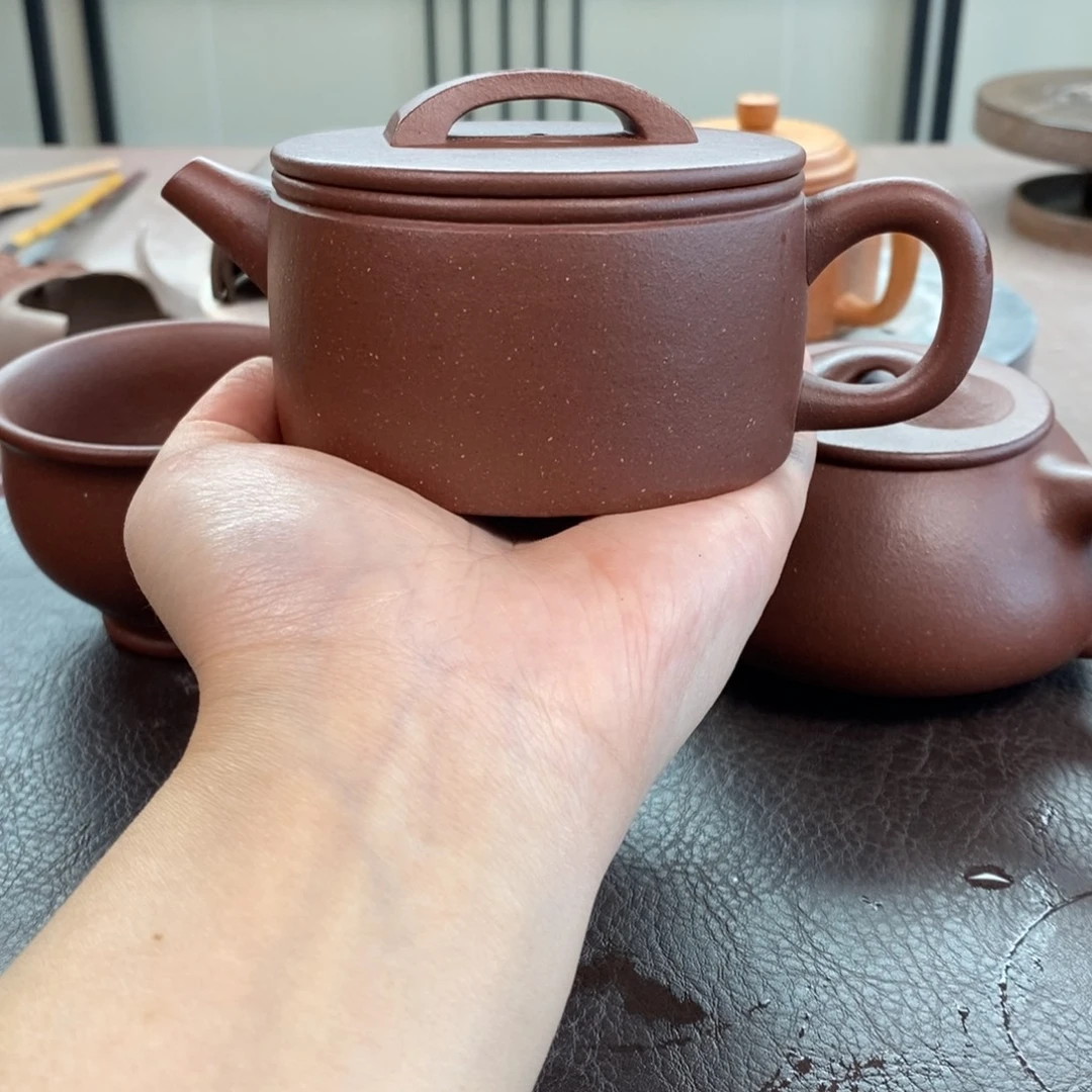 茶壶紫砂底槽清汉瓦220cc全手➕底槽清杯子