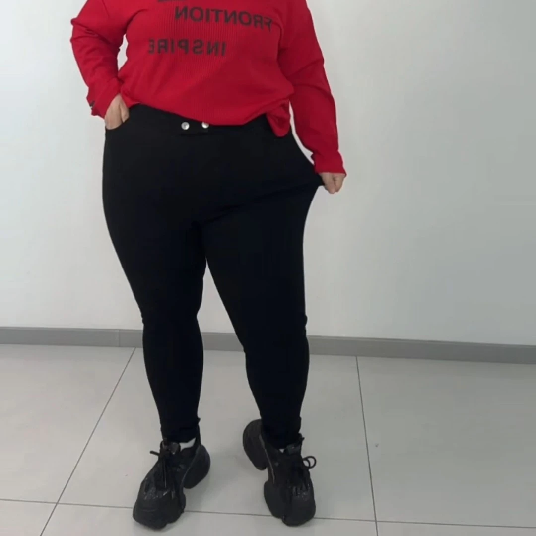 新款胖mm时尚牛仔微加绒01号