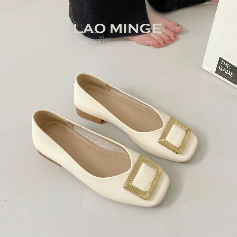 老敏哥甄选 2025春装新款舒适浅口单鞋小香风皮鞋 W98-1808