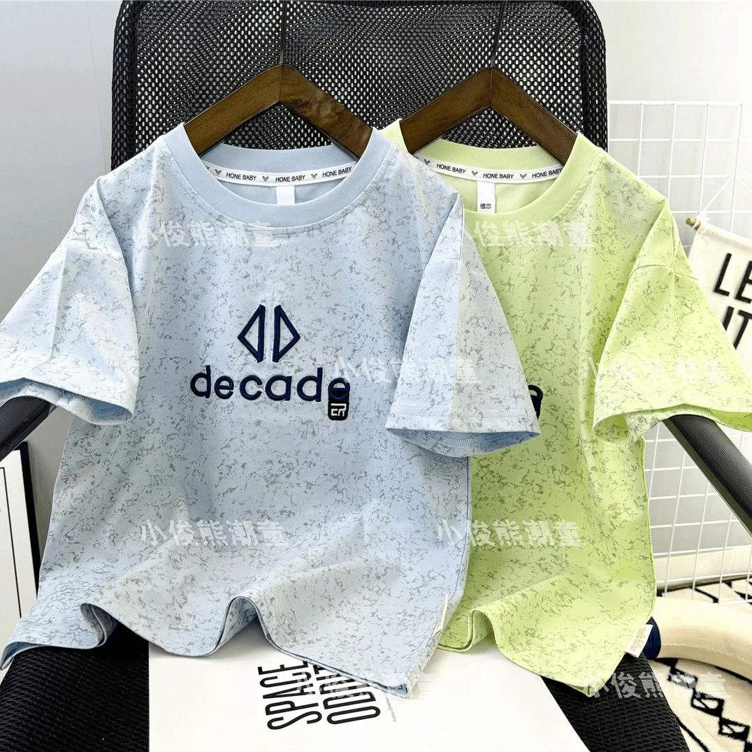 男童夏款T恤2025款夏季短袖ol上衣打底衫宝宝夏装中大童圆领韩版