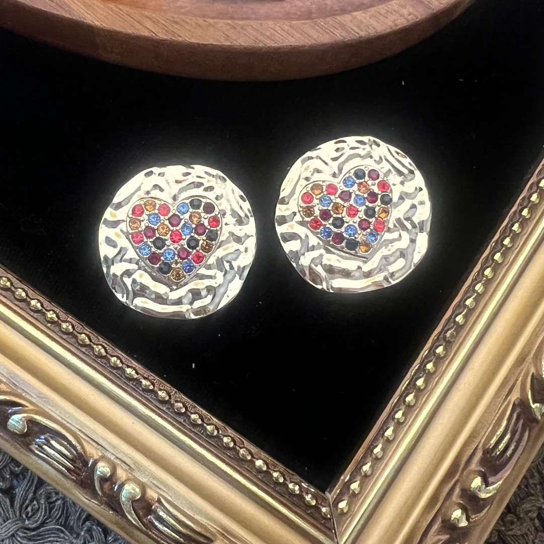 铜合金耳饰 几何耳钉女日韩欧若假日风金色简约复古 801，