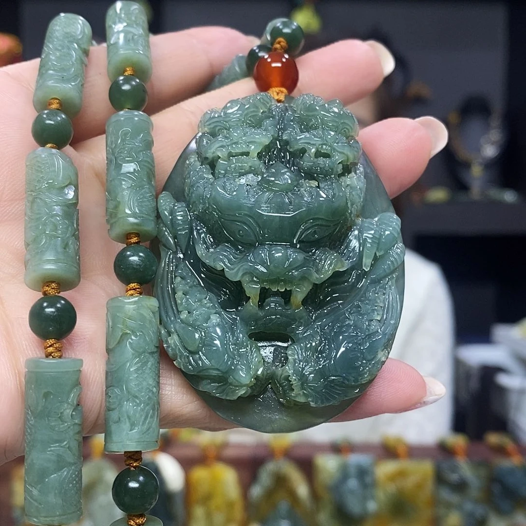 未镶嵌岫玉挂件吊坠项链