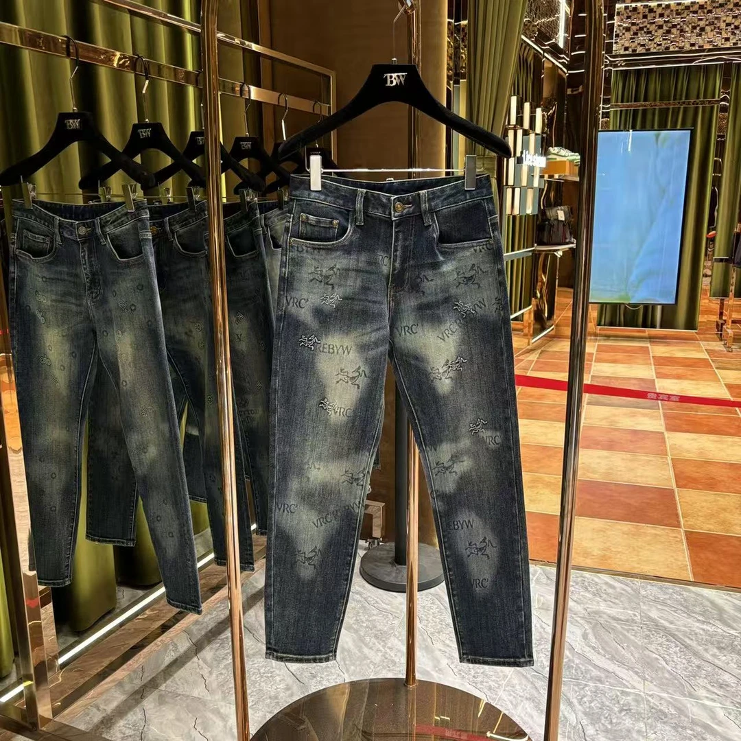 OP-TD-2025年秋款轻奢潮牌重工定制洗水牛仔裤 78008