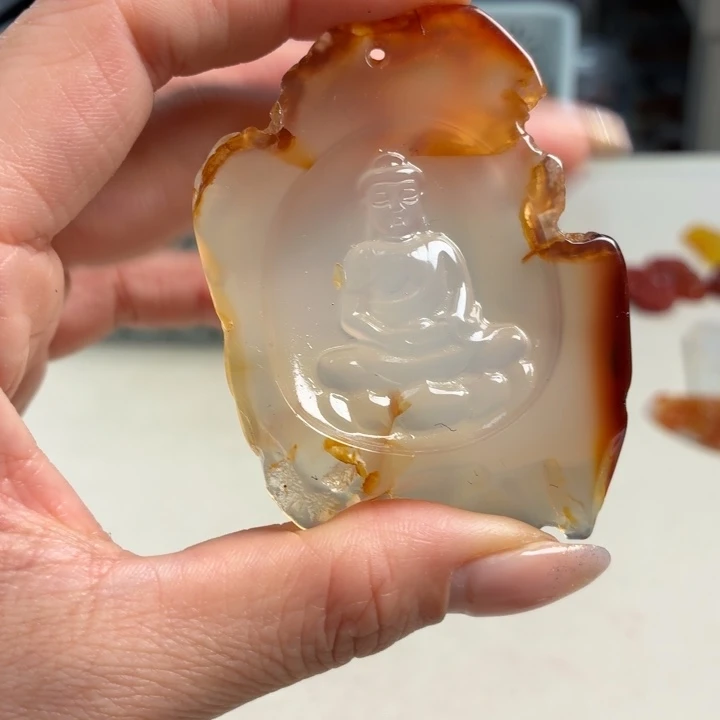 玛瑙/玉髓未镶嵌吊坠(不含链)